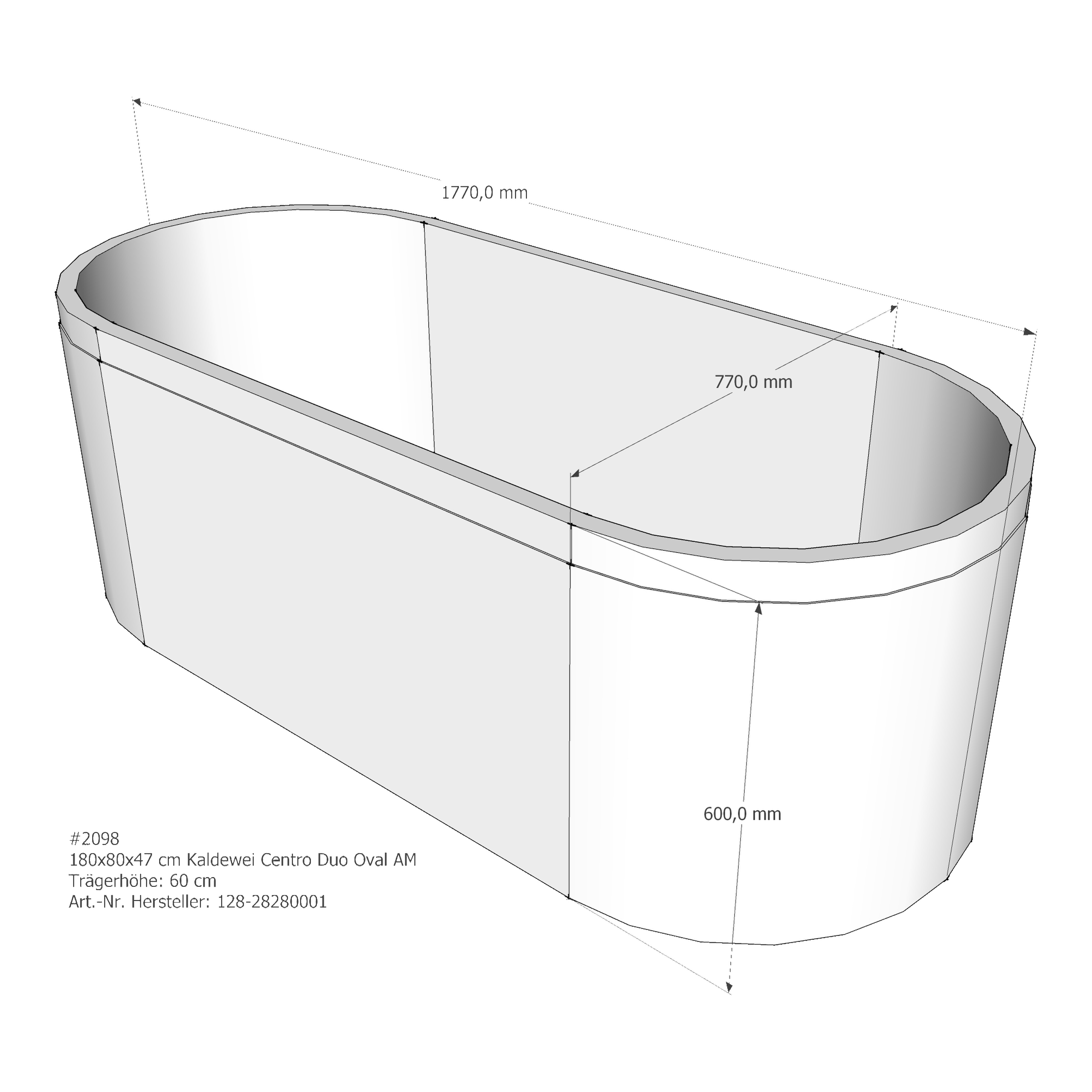 Badewannenträger für Kaldewei Centro Duo Oval 180 × 80 × 47 cm Breite: 80 cm / Länge: 180 cm Badewannenträger für Kaldewei Centro Duo Oval 180 × 80 × 47 cm Breite: 80 cm / Länge: 180 cm