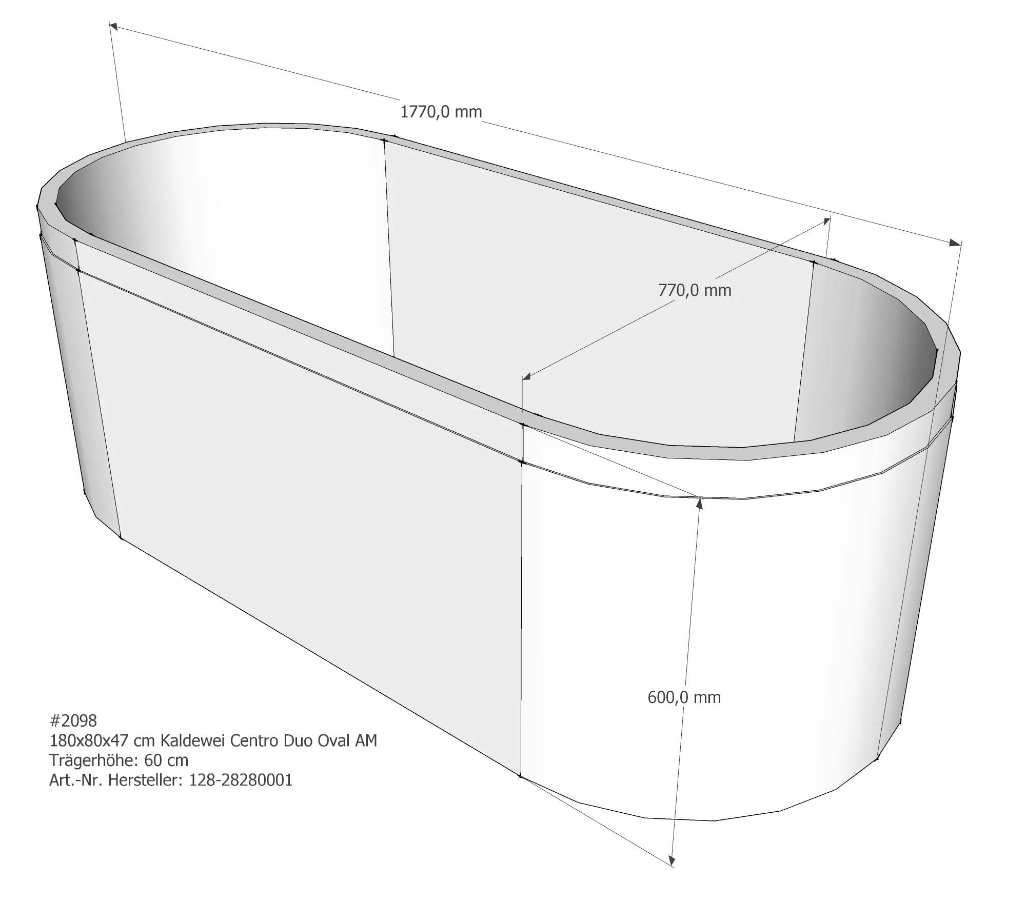 Badewannenträger für Kaldewei Centro Duo Oval 180 × 80 × 47 cm Breite: 80 cm / Länge: 180 cm Badewannenträger für Kaldewei Centro Duo Oval 180 × 80 × 47 cm Breite: 80 cm / Länge: 180 cm