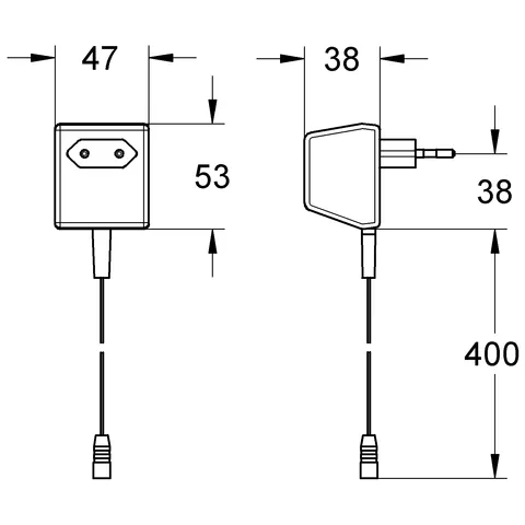 Steckertrafo 43016, 230 V AC / 12 V AC 50 Hz Steckertrafo 43016, 230 V AC / 12 V AC 50 Hz