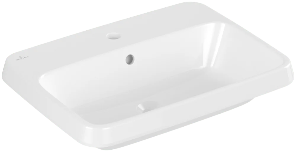 Villeroy & Boch Einbauwaschbecken Architectura, 600x450x170mm, weiß Alpin, glänzend, mit Überlauf, für 3-Loch-Armatur Villeroy & Boch Einbauwaschbecken Architectura, 600x450x170mm, weiß Alpin, glänzend, mit Überlauf, für 3-Loch-Armatur