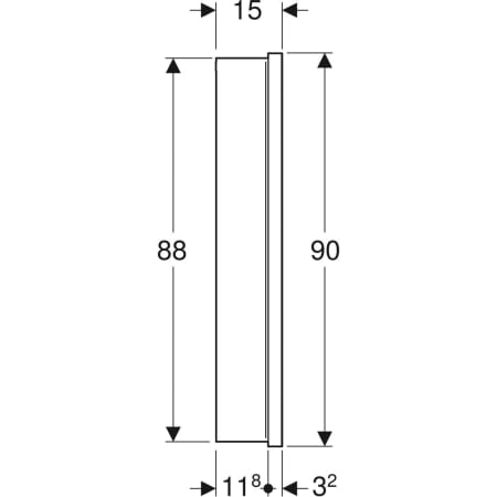 Geberit Spiegelschrank „One“ 105 × 15 cm in Aluminium eloxiert Geberit Spiegelschrank „One“ 105 × 15 cm in Aluminium eloxiert