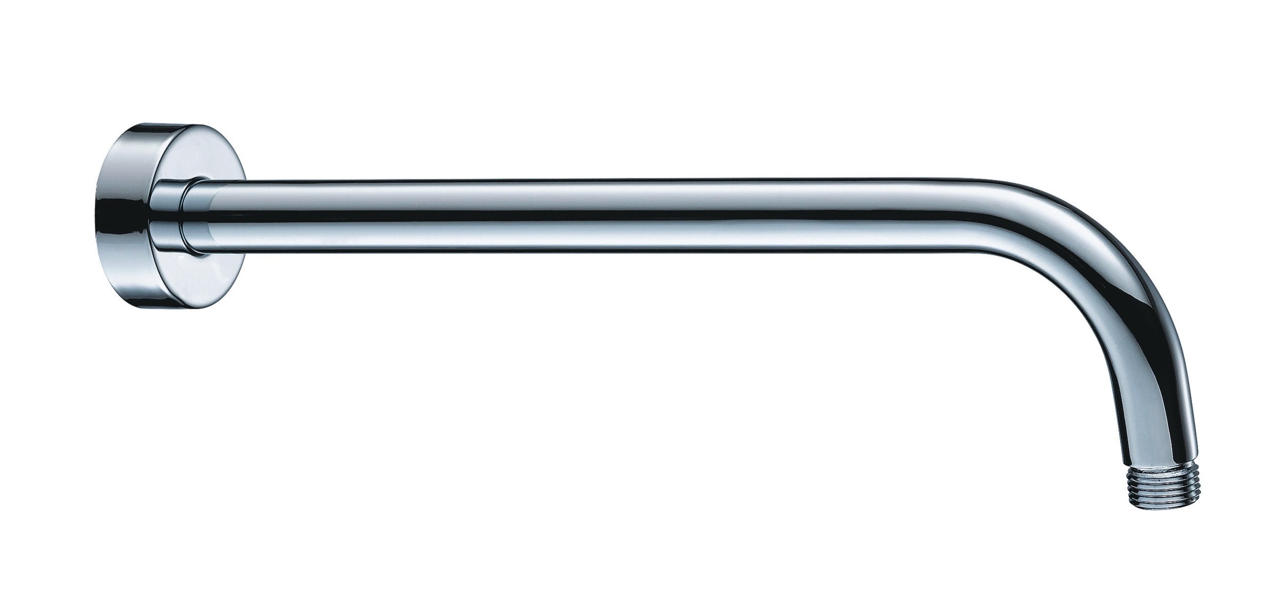 Brausearm AqvaDesign - rund - 1/2″ AG × 1/2″ AG × 350 mm - Rosette - chrom