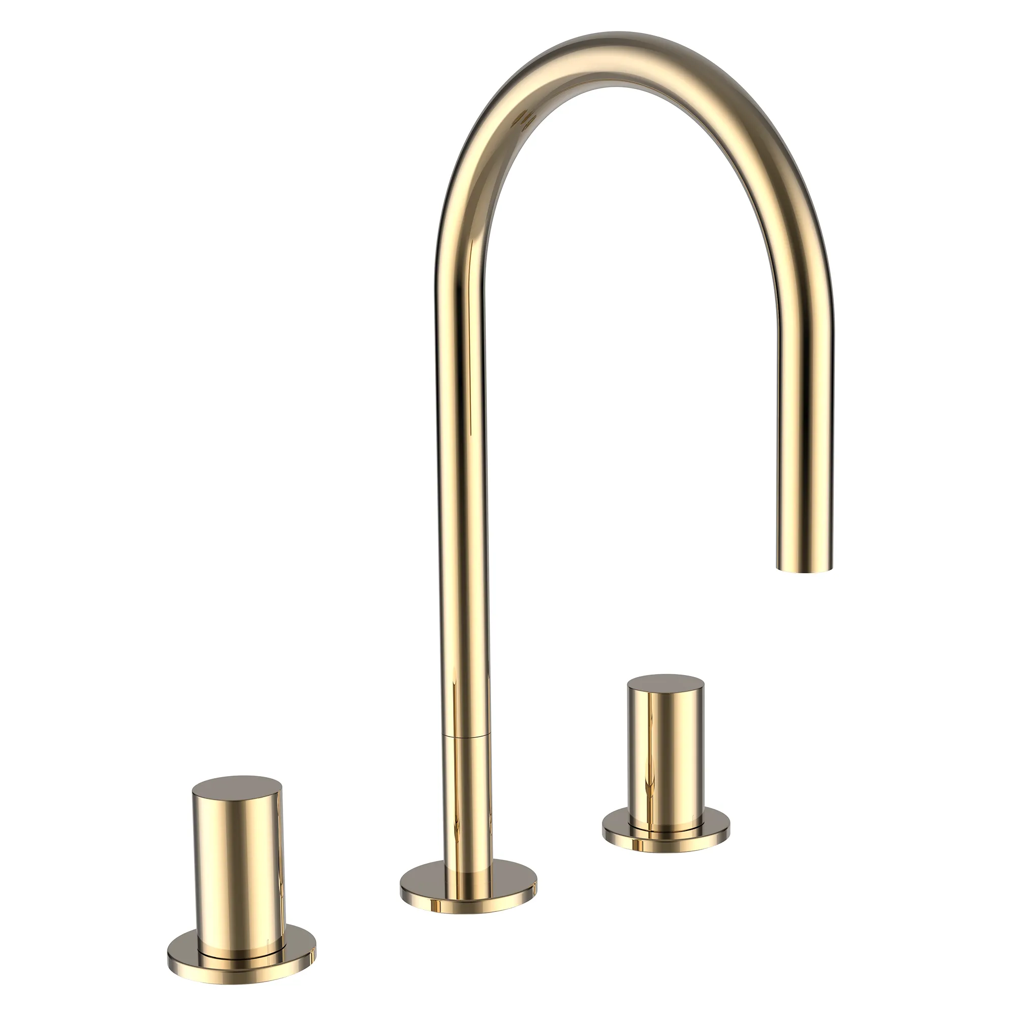 3-Loch Waschtischmischer Kartell Schwenkauslauf Ausladung 166 mm ohne Ablaufventil PVD Gold 3-Loch Waschtischmischer Kartell Schwenkauslauf Ausladung 166 mm ohne Ablaufventil PVD Gold