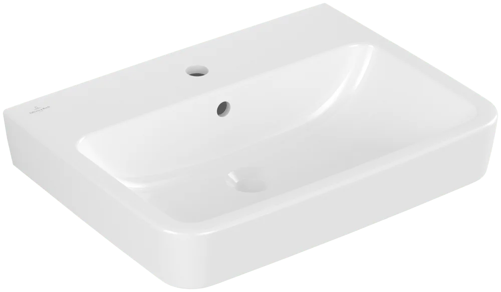 Villeroy & Boch O.novo Wandwaschbecken Eckig Weiß Alpin 600x460x175 mm mit Überlauf
