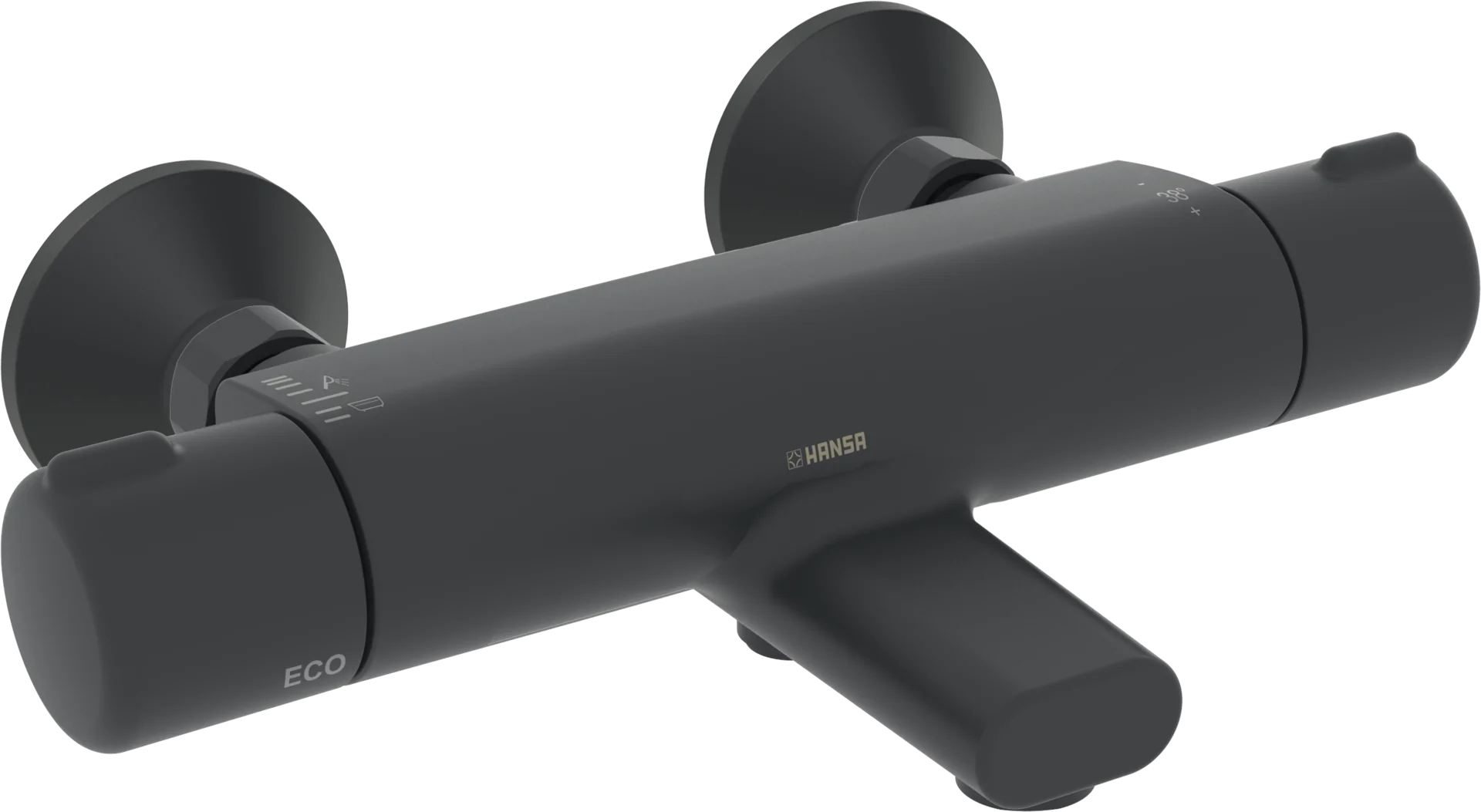 HansaMICRA Wannenfüll- und Brausebatterie HansaMICRA 5816, Ausladung 159 mm DN15, Matt-Schwarz HansaMICRA Wannenfüll- und Brausebatterie HansaMICRA 5816, Ausladung 159 mm DN15, Matt-Schwarz