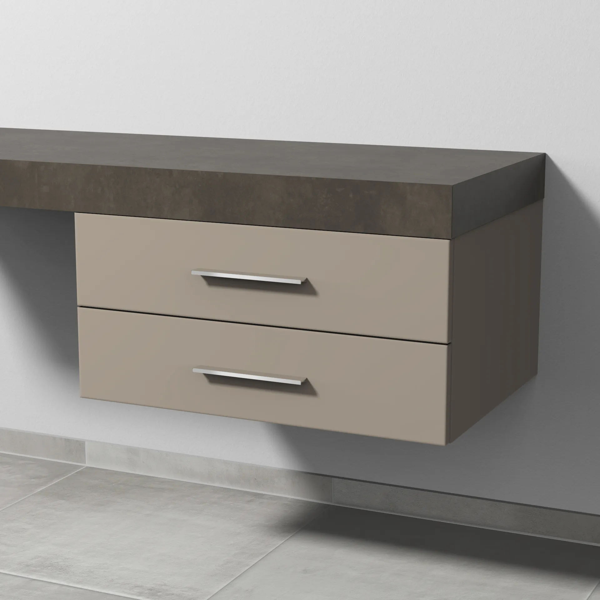 Sanipa Unterschrank „2morrow“ 700 × 340 × 520 mm in Sandgrau (matt)