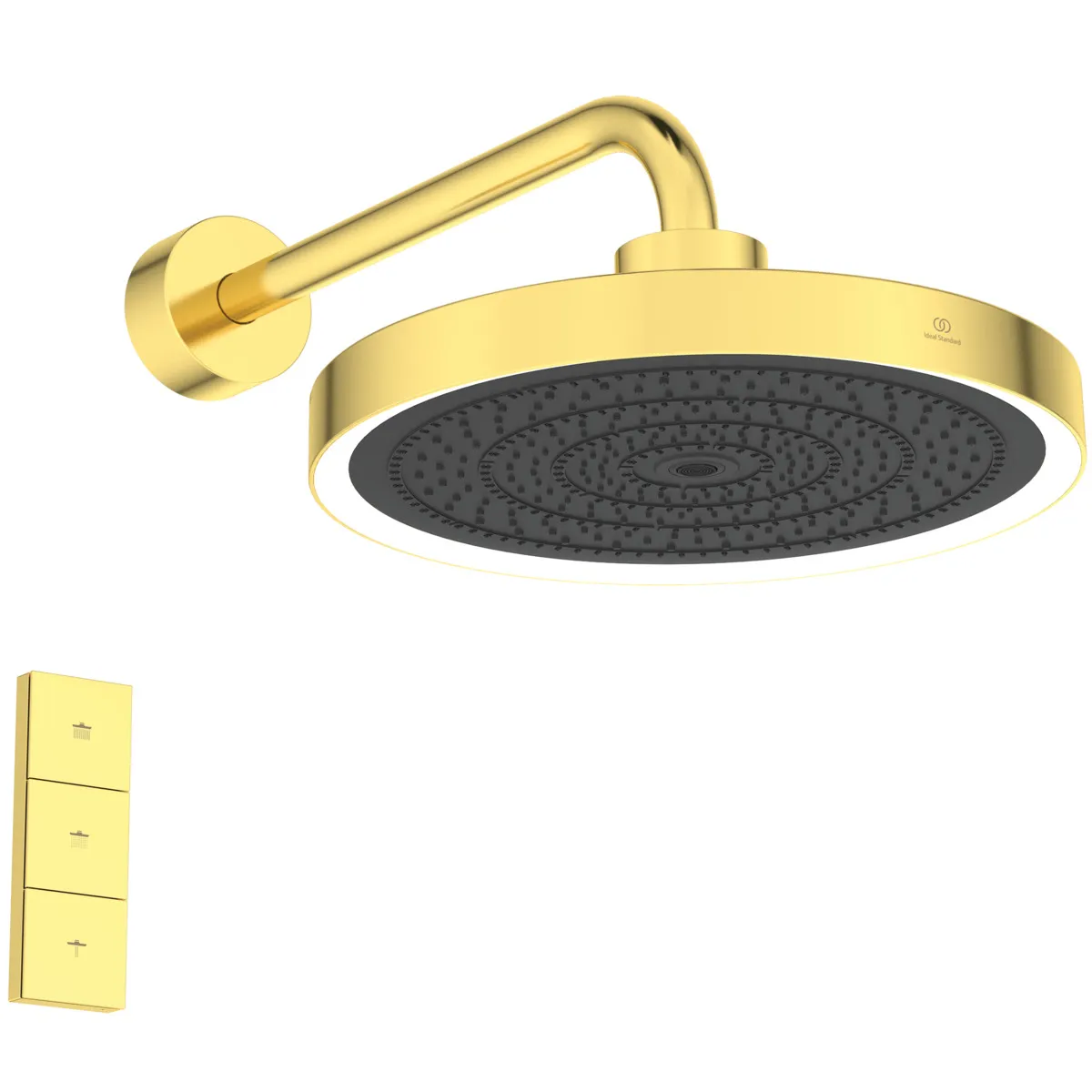 Ideal Standard Idealrain Solos A7890A2 3-Funktion Wandanschluss LED-Leuchtring Brushed Gold Ideal Standard Idealrain Solos A7890A2 3-Funktion Wandanschluss LED-Leuchtring Brushed Gold