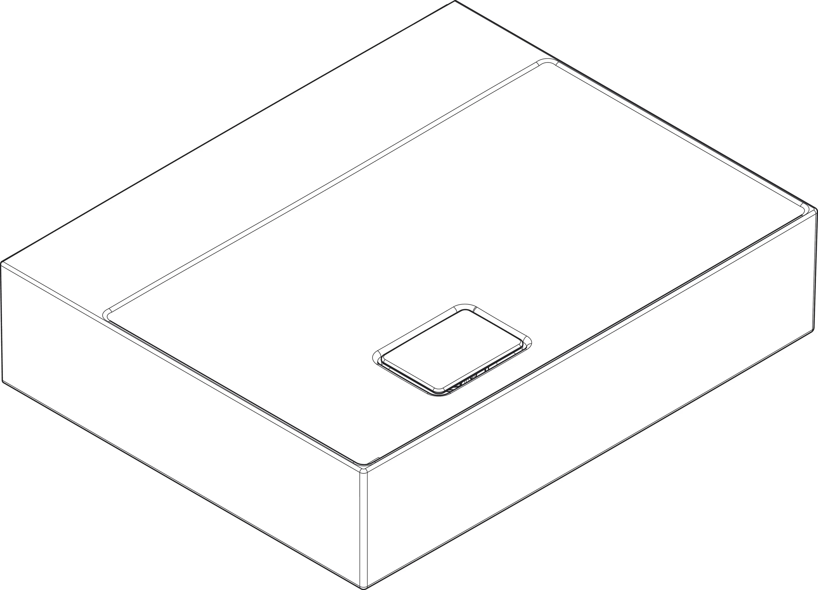 Hansgrohe Xevolos E Aufsatzwaschtisch, Keramik, weiß, 600x480 mm, 140 mm Höhe, ohne Hahnloch und Überlauf