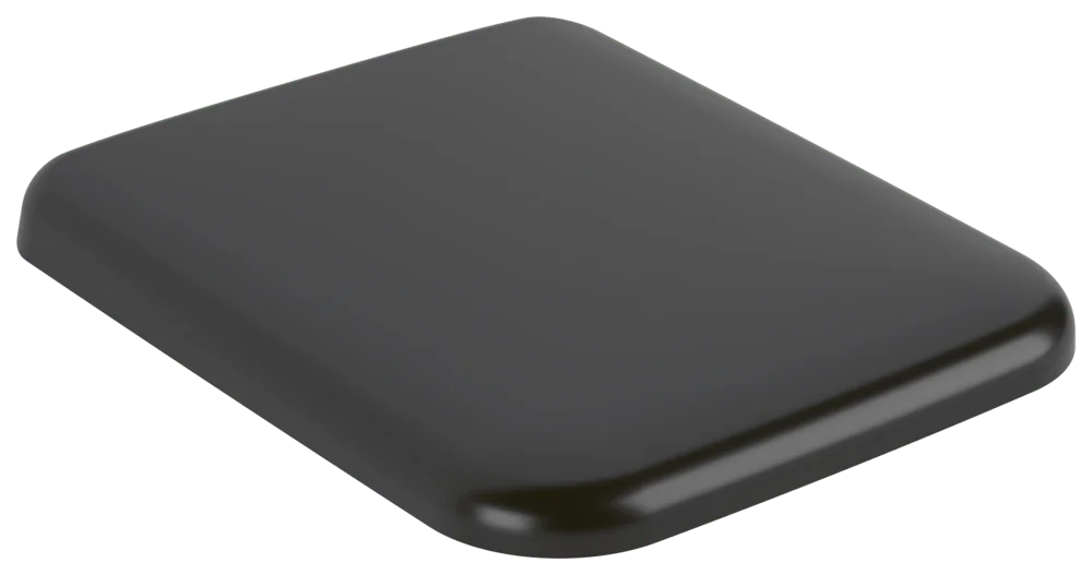 Villeroy & Boch WC-Sitz Skyla Oval Pure Black CeramicPlus, 373x445x50 mm, mit Absenkautomatik und abnehmbarem Sitz