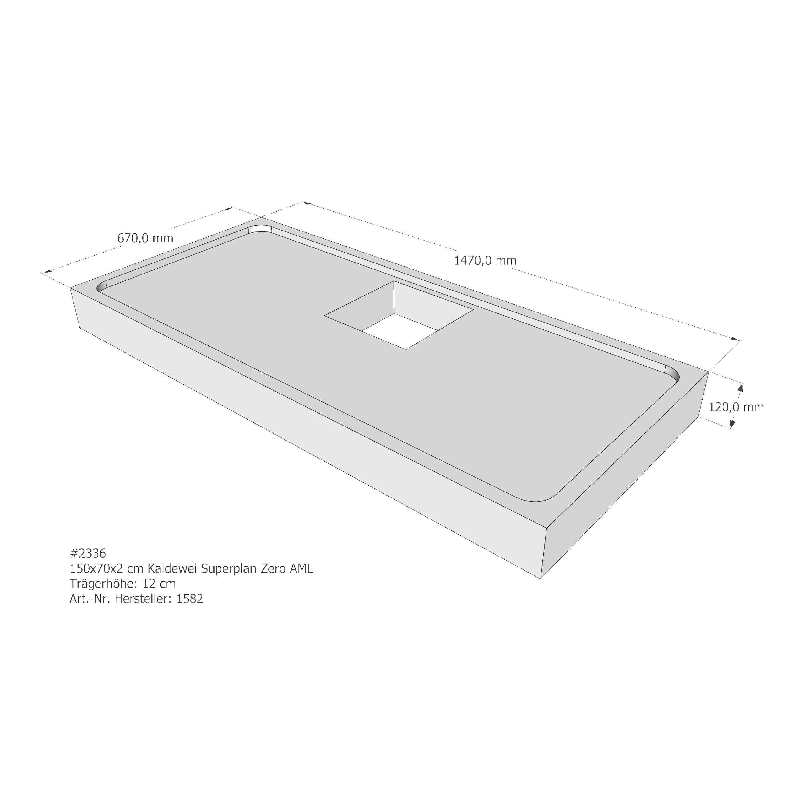 Duschwannenträger für Kaldewei Superplan Zero 150 × 70 × 2 cm Breite: 70 cm / Länge: 150 cm Duschwannenträger für Kaldewei Superplan Zero 150 × 70 × 2 cm Breite: 70 cm / Länge: 150 cm
