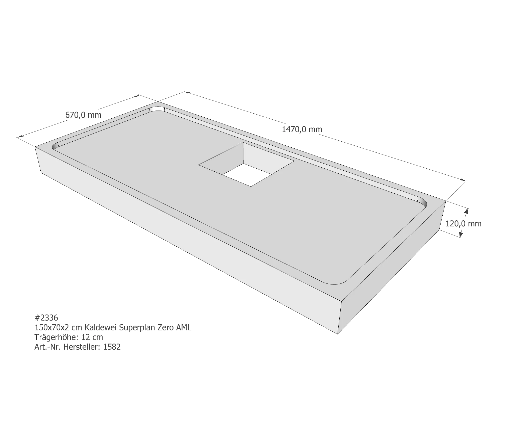 Duschwannenträger passend für Kaldewei Superplan Zero 150 × 70 × 2 cm Breite: 70 cm / Länge: 150 cm Duschwannenträger passend für Kaldewei Superplan Zero 150 × 70 × 2 cm Breite: 70 cm / Länge: 150 cm