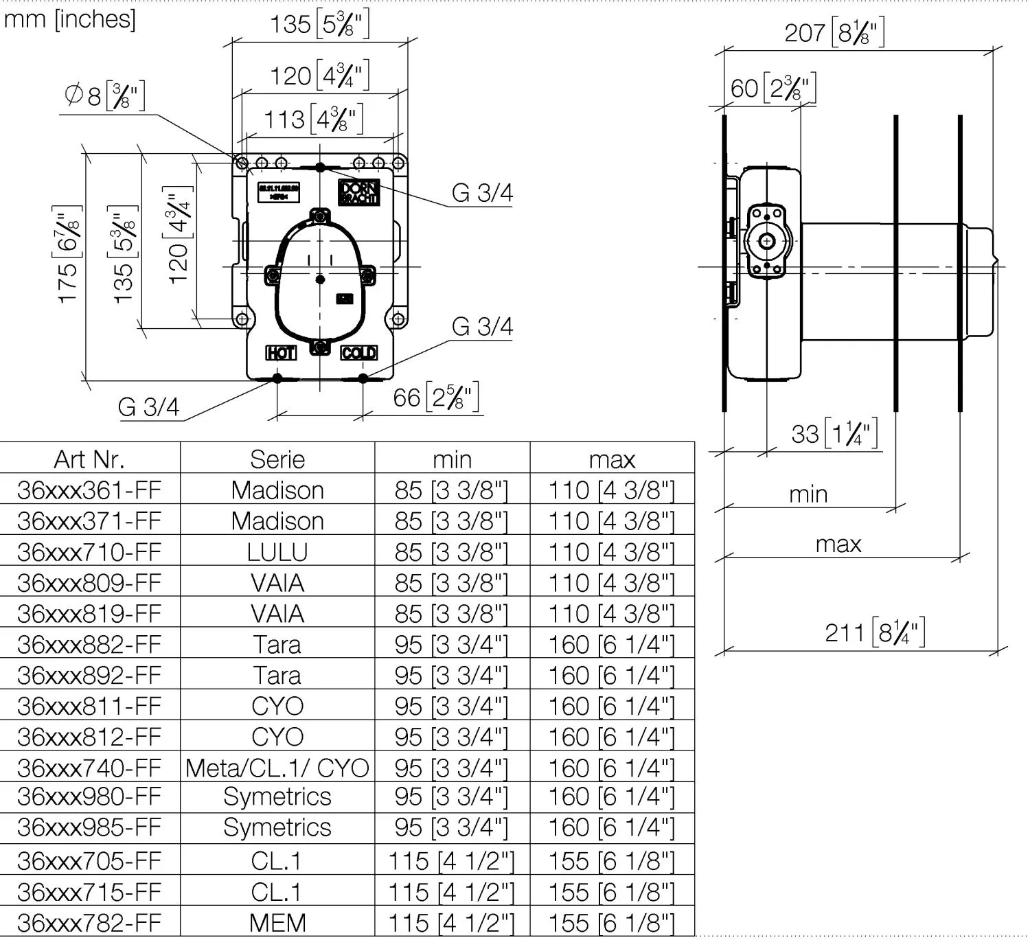 Dornbracht xTOOL UP-Thermostatmodul ohne Mengenregulierung - DR-Messing, bleifrei Dornbracht xTOOL UP-Thermostatmodul ohne Mengenregulierung - DR-Messing, bleifrei
