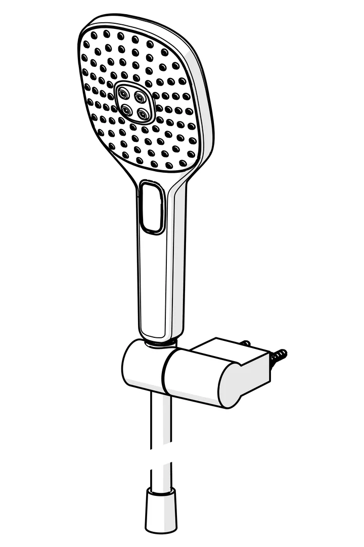 HansaACTIVEJET Style Handbrausegarnitur 8438 3-strahlig Chrom HansaACTIVEJET Style Handbrausegarnitur 8438 3-strahlig Chrom