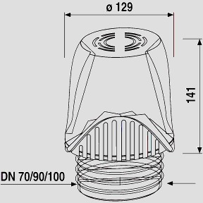Rohrbe- und -entlüfter ventilair duplex 70-100