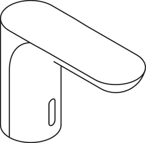 SENSORIC Elektr.Waschtischarmatur pulv.,rund,Netzb. schw tiefmatt SENSORIC Elektr.Waschtischarmatur pulv.,rund,Netzb. schw tiefmatt