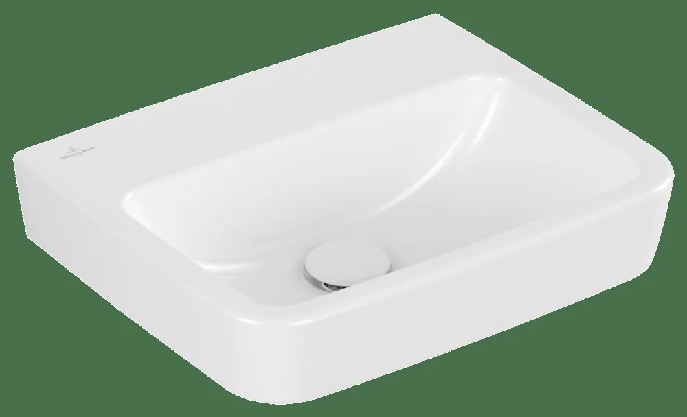 Villeroy & Boch O.novo Handwaschbecken 43444F, Eckig, 450x370mm, Weiß Alpin