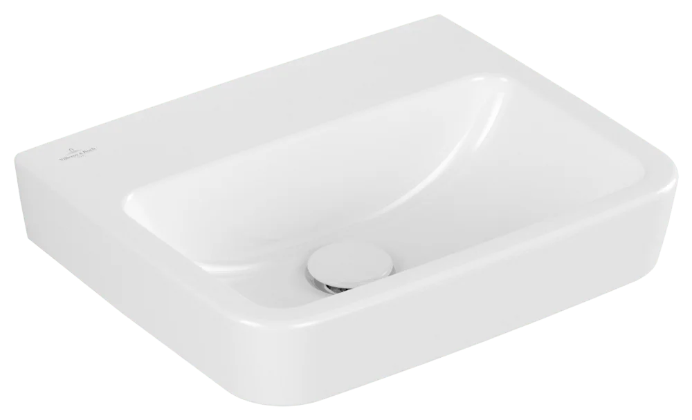 Villeroy & Boch Handwaschbecken O.novo, eckig, weiß Alpin, 450 x 370 mm, Höhe 160 mm, Wandmontage Villeroy & Boch Handwaschbecken O.novo, eckig, weiß Alpin, 450 x 370 mm, Höhe 160 mm, Wandmontage