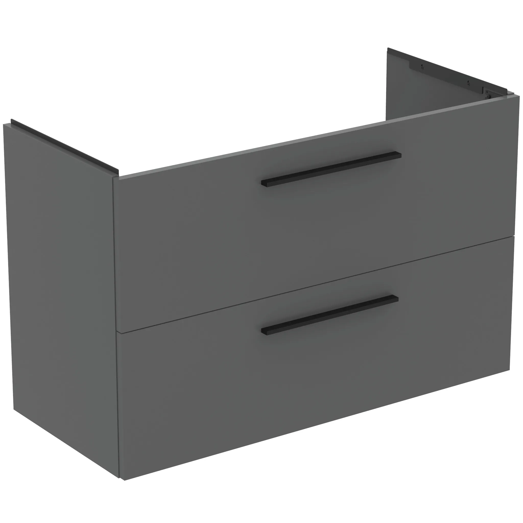 Ideal Standard i.life A Möbelwaschtischunterschrank 1000x440x630 mm Quarzgrau matt 2 Auszüge Softclose wandhängend