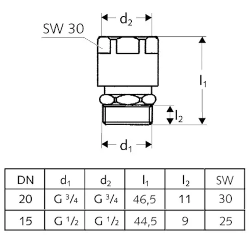 Rohrbelüfter, Durchflussform, Bauform C, Max. Betriebsdruck: 10 bar, DN 15 G 1/2 AG, DN 15 G 1/2 IG, chrom Rohrbelüfter, Durchflussform, Bauform C, Max. Betriebsdruck: 10 bar, DN 15 G 1/2 AG, DN 15 G 1/2 IG, chrom
