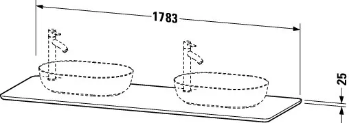 Duravit Konsole „Luv“ in Amerikanischer Nussbaum
