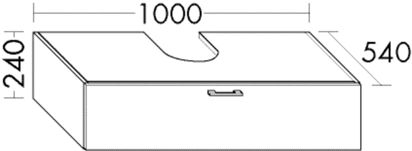 Waschtischunterschrank Sys30 von burgbad - 1.000 mm breit, 540 mm tief, 240 mm hoch, inkl. Metallkonsolen Waschtischunterschrank Sys30 von burgbad - 1.000 mm breit, 540 mm tief, 240 mm hoch, inkl. Metallkonsolen