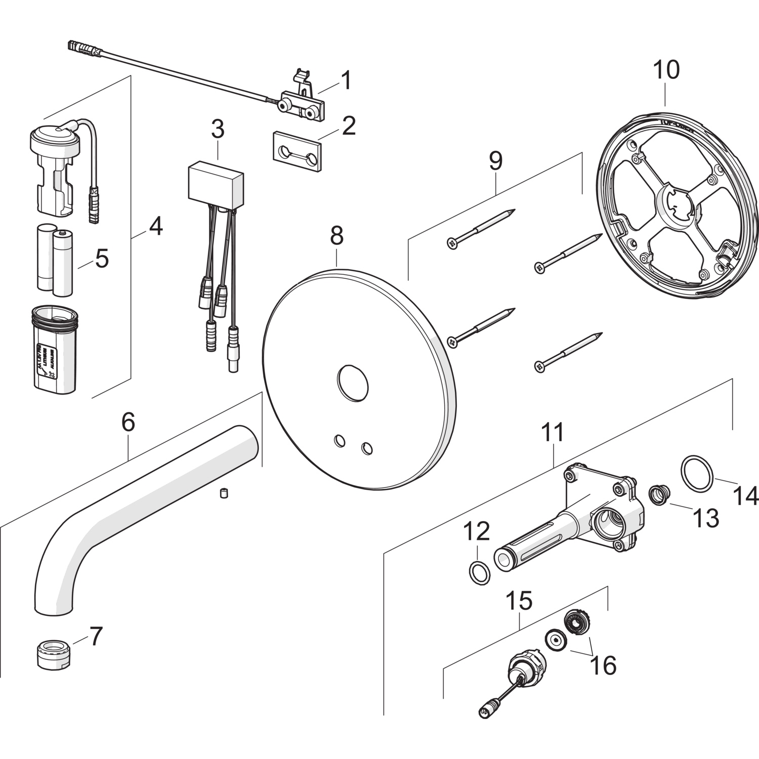 Hansa Waschtischarmatur, elektronisch „Electra“ Ausladung 245 mm in Chrom Hansa Waschtischarmatur, elektronisch „Electra“ Ausladung 245 mm in Chrom