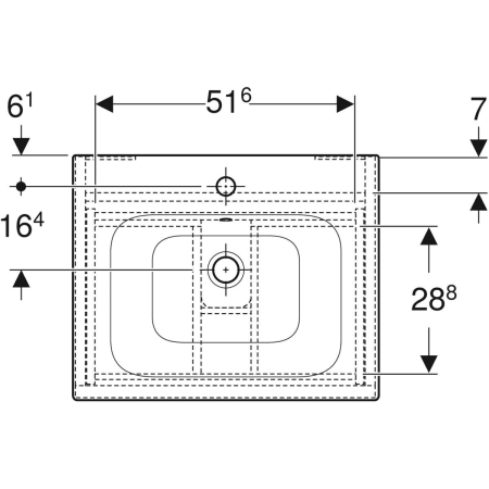 Geberit Waschtischunterschrank „Renova Plan“ Nussbaum hickory / Melamin Holzstruktur