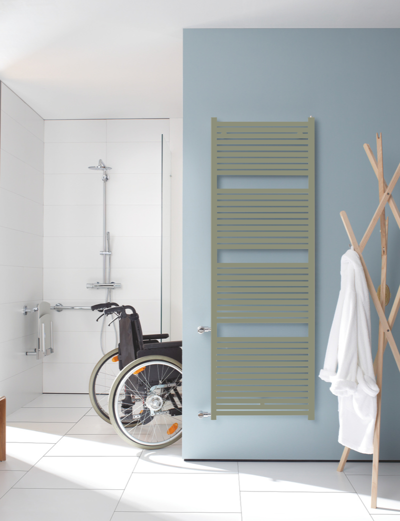Zehnder Design-Heizkörper „Toga“ für Warmwasser-Zentralheizung oder gemischten Betrieb 100 × 176 cm in Cement Grey (RAL 7033) Zehnder Design-Heizkörper „Toga“ für Warmwasser-Zentralheizung oder gemischten Betrieb 100 × 176 cm in Cement Grey (RAL 7033)