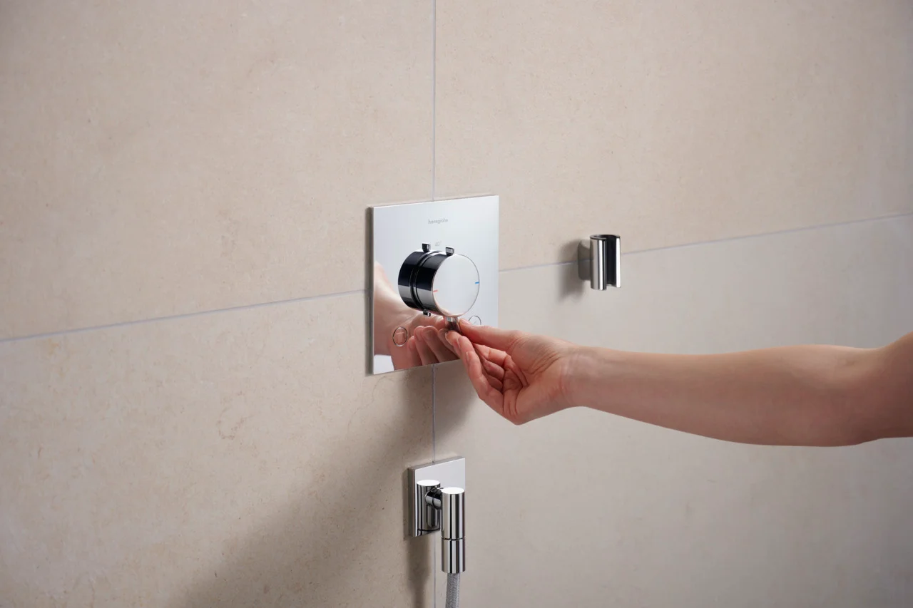 Hansgrohe Ecostat Comfort E Thermostat Unterputz, Chrom, 2 Verbraucher, Temperatur- und Volumensteuerung, einfache Installation