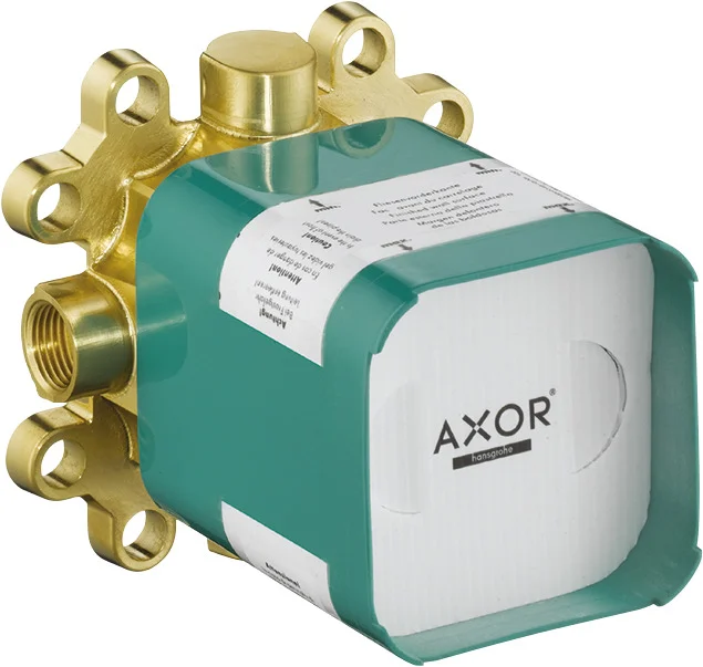 Hansgrohe AXOR ShowerSolutions Grundkörper für Kopfbrause 1-Jet mit Brausearm, 240x240 mm, schallentkoppelt, Einbautiefe 61–108 mm