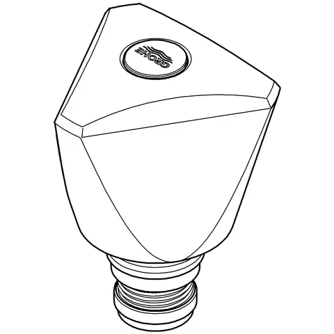 Grohe Oberteil 41817 ABS-Kronengriff, DN10 mit Rückflussverhinderer chrom