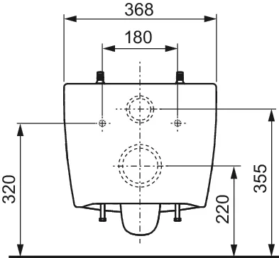 TECE WC „neo“, Befestigung verdeckt, ohne Spülrand