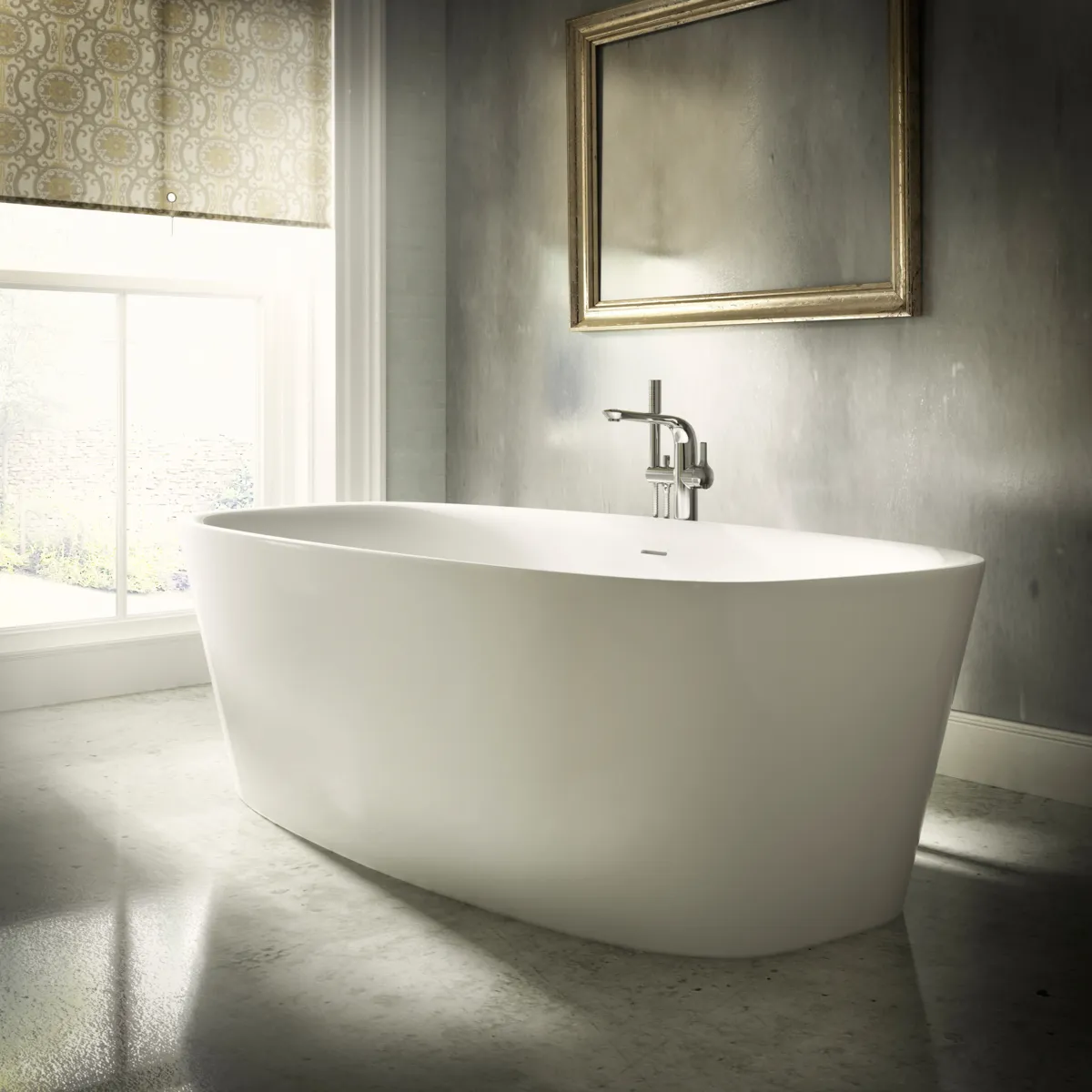 Ideal Standard Badewanne „Dea“ freistehend oval 190 × 90 cm in Weiß Ideal Standard Badewanne „Dea“ freistehend oval 190 × 90 cm in Weiß