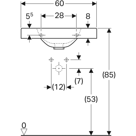 Wandwaschtisch mit Ablagefläche „Preciosa II“, rechteckig 60 × 50 cm in weiß alpin Wandwaschtisch mit Ablagefläche „Preciosa II“, rechteckig 60 × 50 cm in weiß alpin