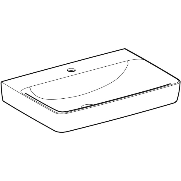 Wandwaschtisch „Renova Plan“, rechteckig 70 × 48 cm in weiß alpin
