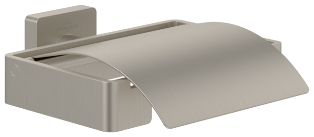 Villeroy & Boch Toilettenpapierhalter „Elements-Striking“ 13,1 × 8,5 × 4,5 cm in chrom, Befestigung verdeckt
