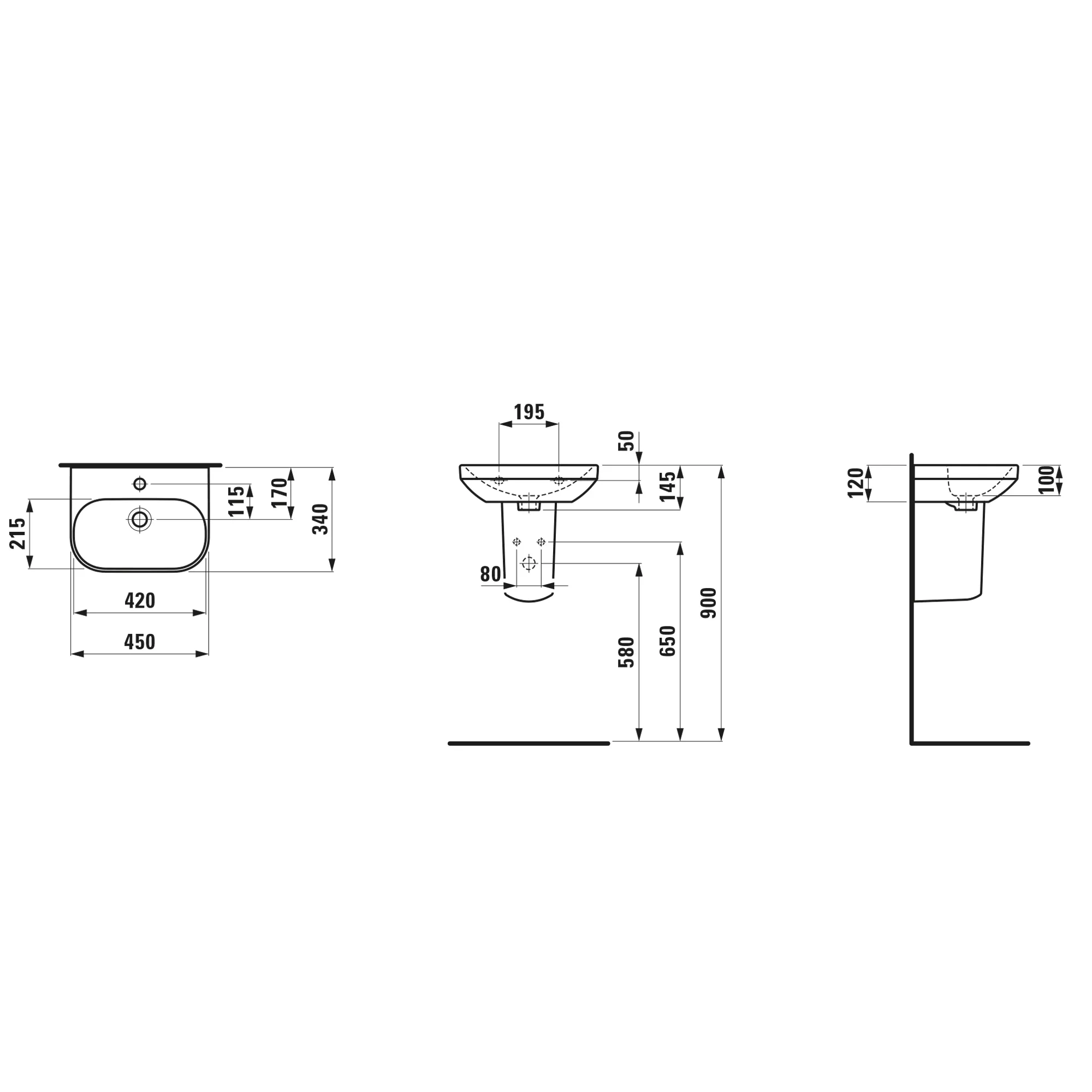 Handwaschbecken LUA 340x450x145 1 Hahnloch mit Überlauf weiß Handwaschbecken LUA 340x450x145 1 Hahnloch mit Überlauf weiß