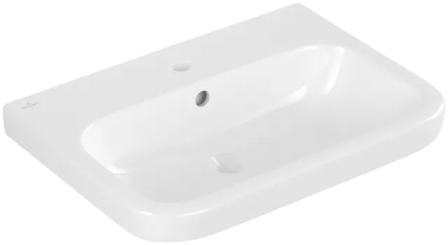 Villeroy & Boch Waschbecken „Architectura“ 650 × 470 × 180 mm, ohne Hahnlochbohrung, für Becken mittig in Weiß Alpin Villeroy & Boch Waschbecken „Architectura“ 650 × 470 × 180 mm, ohne Hahnlochbohrung, für Becken mittig in Weiß Alpin