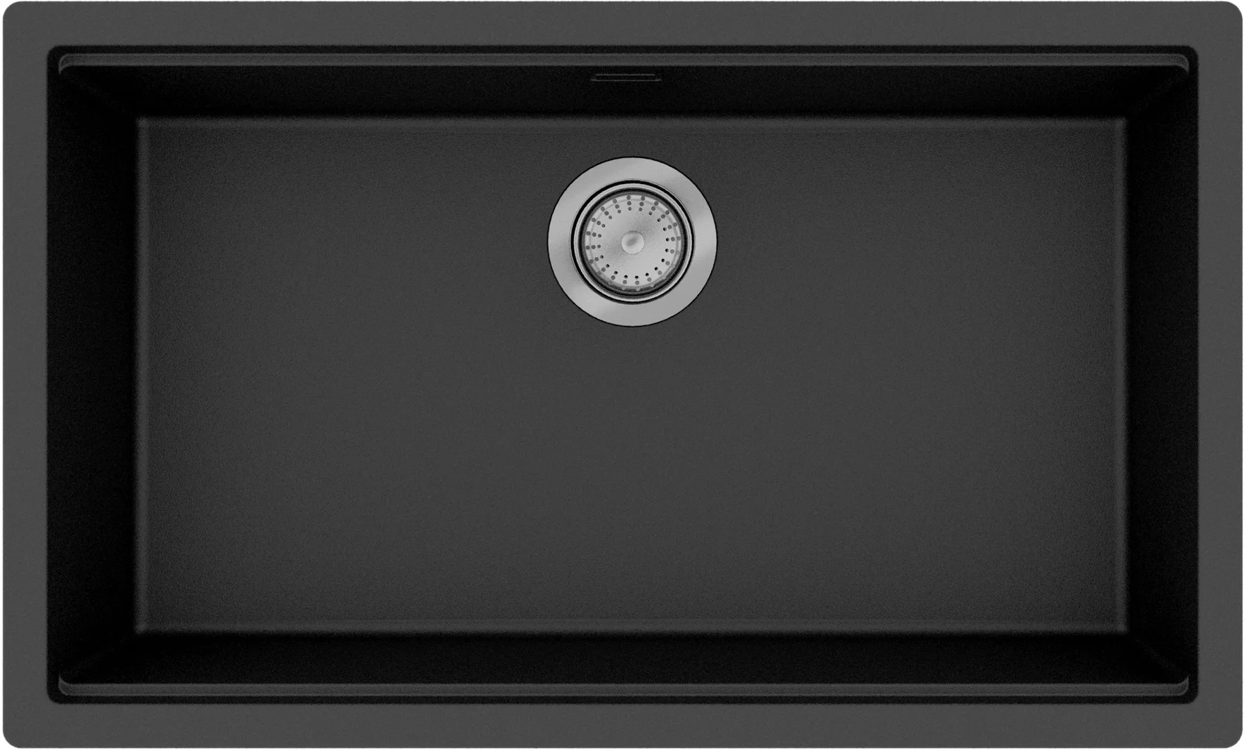 Hansgrohe Unterbauspüle S53 Serie, SilicaTec, Graphitschwarz, 736 x 436 mm, Beckentiefe 190 mm, 80 cm Unterschrank, manuelle Ablaufgarnitur mit Siphon Hansgrohe Unterbauspüle S53 Serie, SilicaTec, Graphitschwarz, 736 x 436 mm, Beckentiefe 190 mm, 80 cm Unterschrank, manuelle Ablaufgarnitur mit Siphon