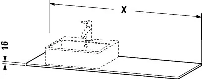 Duravit Konsole „XSquare“ in Nachtblau Seidenmatt