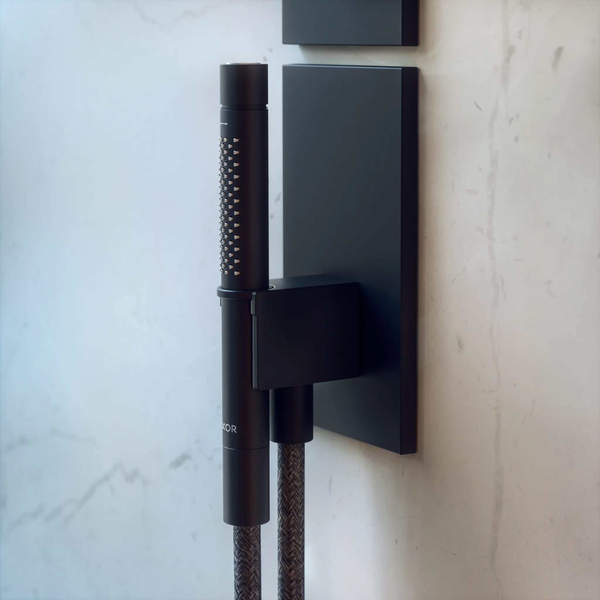 AXOR ShowerComposition Duschpaneel mit Thermostat, Kopfbrause 110/220 1jet und Schulterbrause Chrom