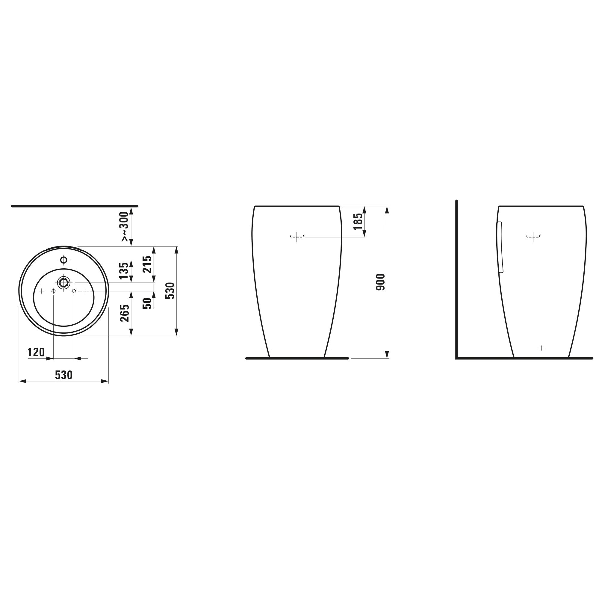 Waschbecken „Ilbagnoalessi“, Hahnlochposition mittig in Kaffee (matt) Waschbecken „Ilbagnoalessi“, Hahnlochposition mittig in Kaffee (matt)