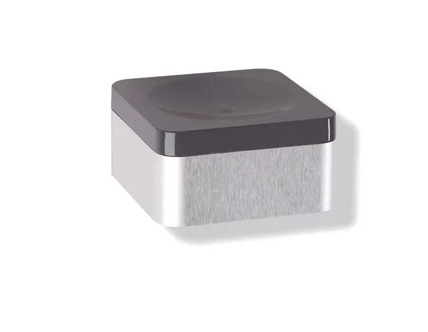 HEWI Seifenablage Serie 805, Edelstahl, Ablagefläche Nylon tiefschwarz