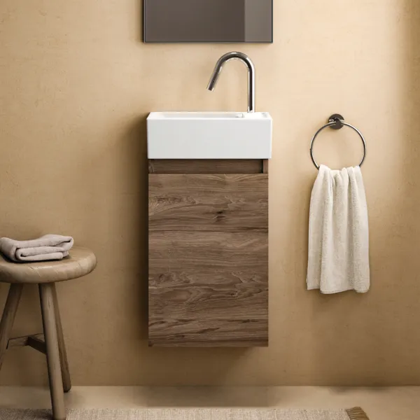 Ideal Standard Waschtischunterschrank „Eurovit+“ 35,4 × 55 × 20,2 cm Nussbaum geflammt Ideal Standard Waschtischunterschrank „Eurovit+“ 35,4 × 55 × 20,2 cm Nussbaum geflammt