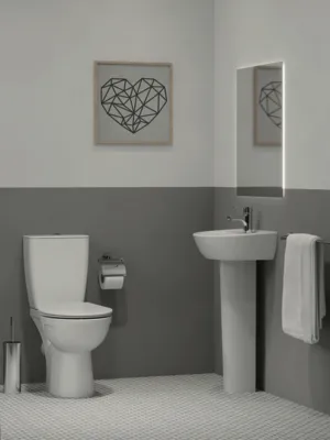 Ideal Standard Toilettenbürstengarnitur „IOM“ 9 × 40,2 cm, Befestigung verdeckt