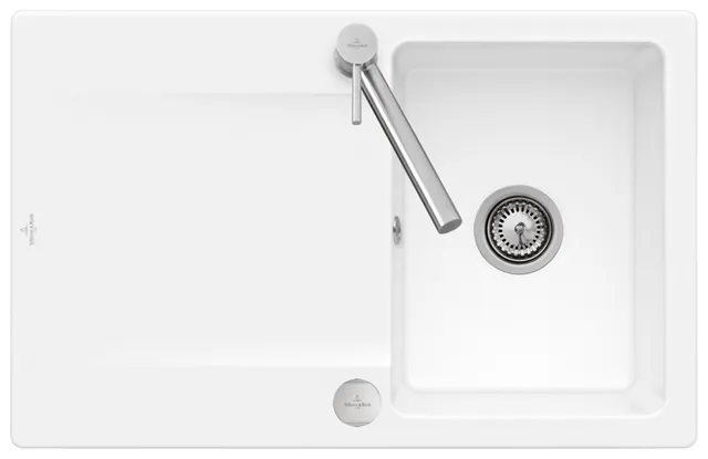 Villeroy & Boch Einbau-Küchenspülbecken „Siluet“ 45 800 × 510 × 220 mm in Weiß Alpin Villeroy & Boch Einbau-Küchenspülbecken „Siluet“ 45 800 × 510 × 220 mm in Weiß Alpin