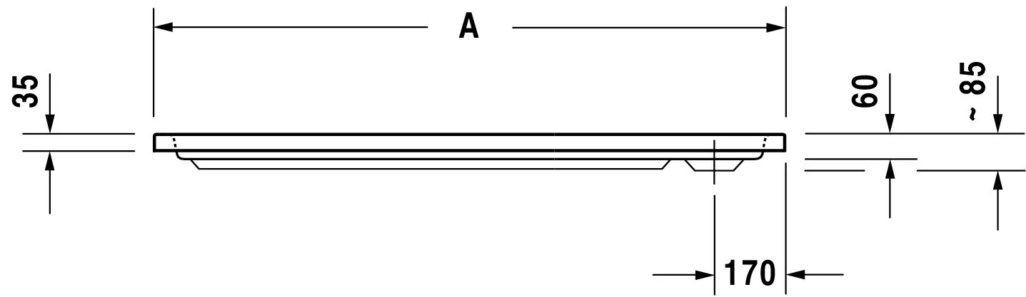 Duravit rechteck Duschwanne „D-Code“ 110 × 75 cm mit Antislip Duravit rechteck Duschwanne „D-Code“ 110 × 75 cm mit Antislip
