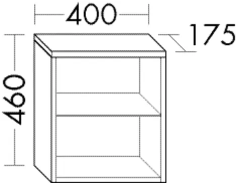 burgbad Regal „bel“ 400 × 460 × 175 mm in Weiß Matt