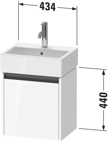 Duravit Waschtischunterschrank wandhängend „Ketho.2“ 43,4 × 44 × 33,8 cm in Taupe Supermatt Duravit Waschtischunterschrank wandhängend „Ketho.2“ 43,4 × 44 × 33,8 cm in Taupe Supermatt