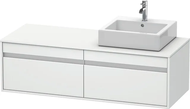 Duravit Waschtischunterschrank wandhängend „Ketho“ 140 × 42,6 × 55 cm Weiß Matt Duravit Waschtischunterschrank wandhängend „Ketho“ 140 × 42,6 × 55 cm Weiß Matt
